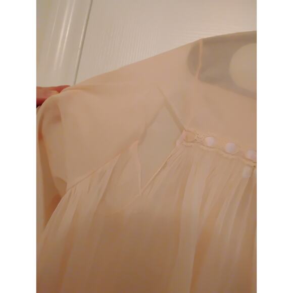Vintage Pink Nightgown Formfit Rogers Sheer Nightie - Picture 5 of 5
